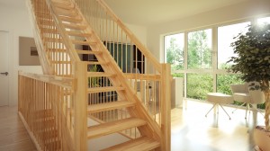 Innnenraumvisualisierung einer Treppe: Immobilien Visualisierung